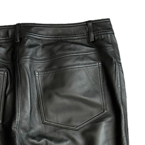 Lafayette 148 NewYork 100% Leather Trouser Pants Size 8 - Picture 11 of 12